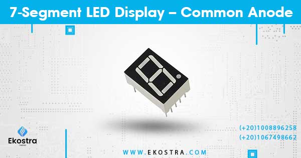 1 Digit 7 Segment LED Display 10pin Common Anode - Ekostra Elecronics ...