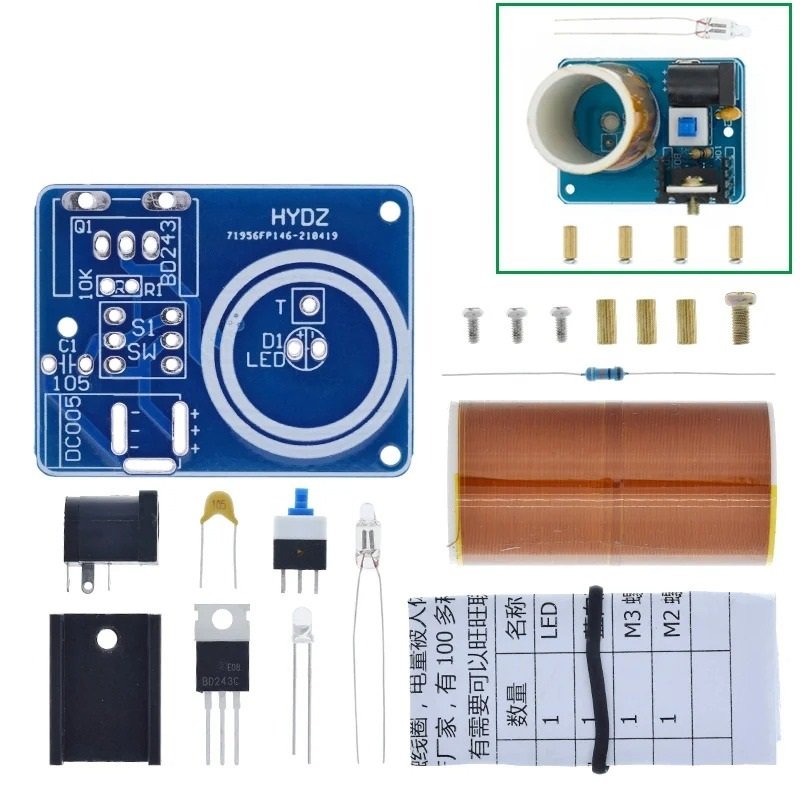 BD243 DIY Prototyping Kit of Mini Tesla Coil