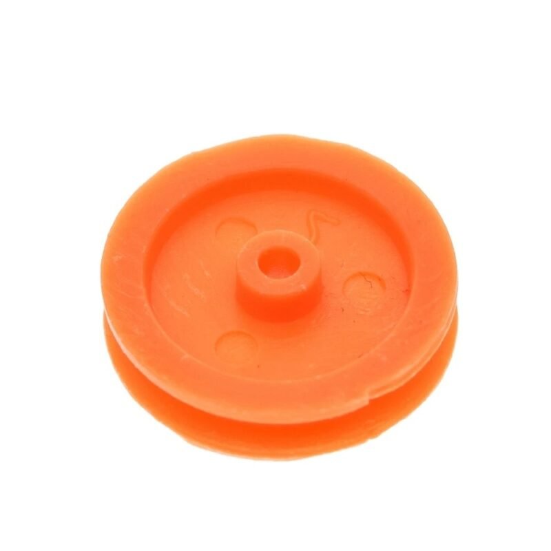 J347Y 2x17mm Yellow Plastic Micro Motor Pulley