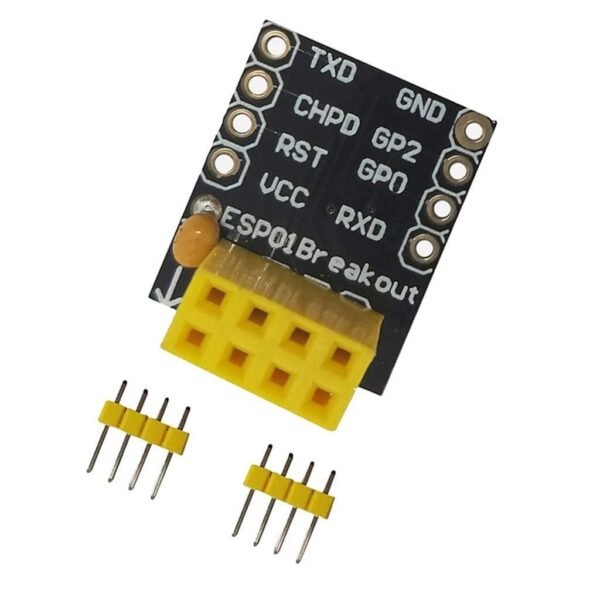 ESP8266 Breakout Board, ESP-01 Breadboard Adapter, ESP-01S Breakout Board, WiFi Module Adapter, Serial WiFi Transceiver, ESP-01 for Arduino, ESP-01S Breadboard Module, ESP8266 WiFi Adapter, IoT Breadboard Adapter, ESP WiFi Module.