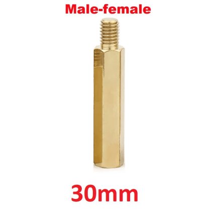 M3 Copper Spacer 30mm M/F