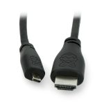 Micro HDMI Male to HDMI Male Cable For Raspberry Pi 4B 2m