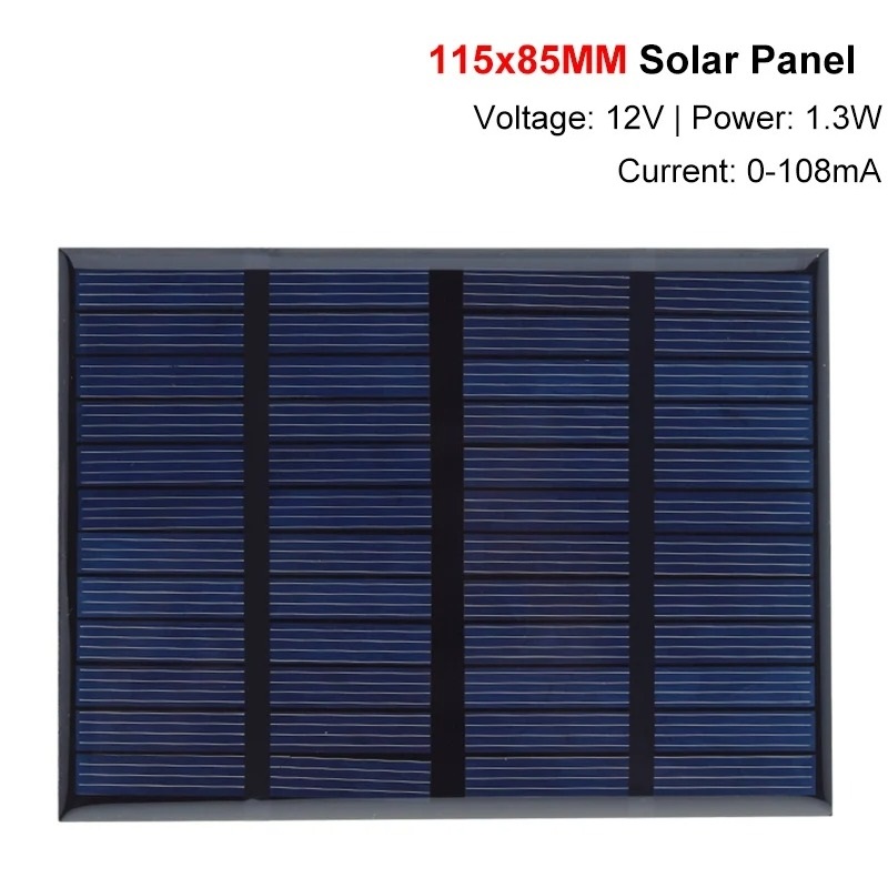 1748431940_main-image-3.jpeg 12V 1.3W Mini Solar Panel Polycrystalline DIY Charging Module - Image 1