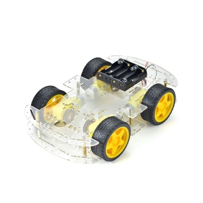 4 WD Double Layer Smart Car Chassis Kit
