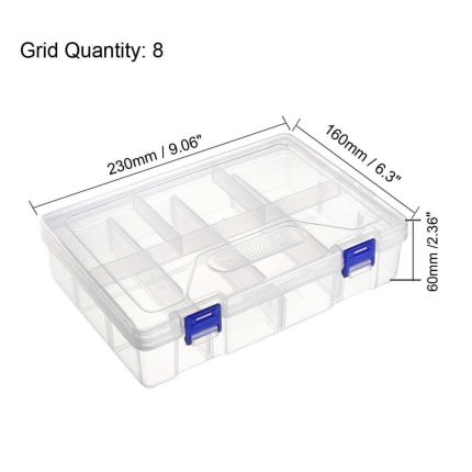 Double Layer Clear Plastic Box 230x160x60mm