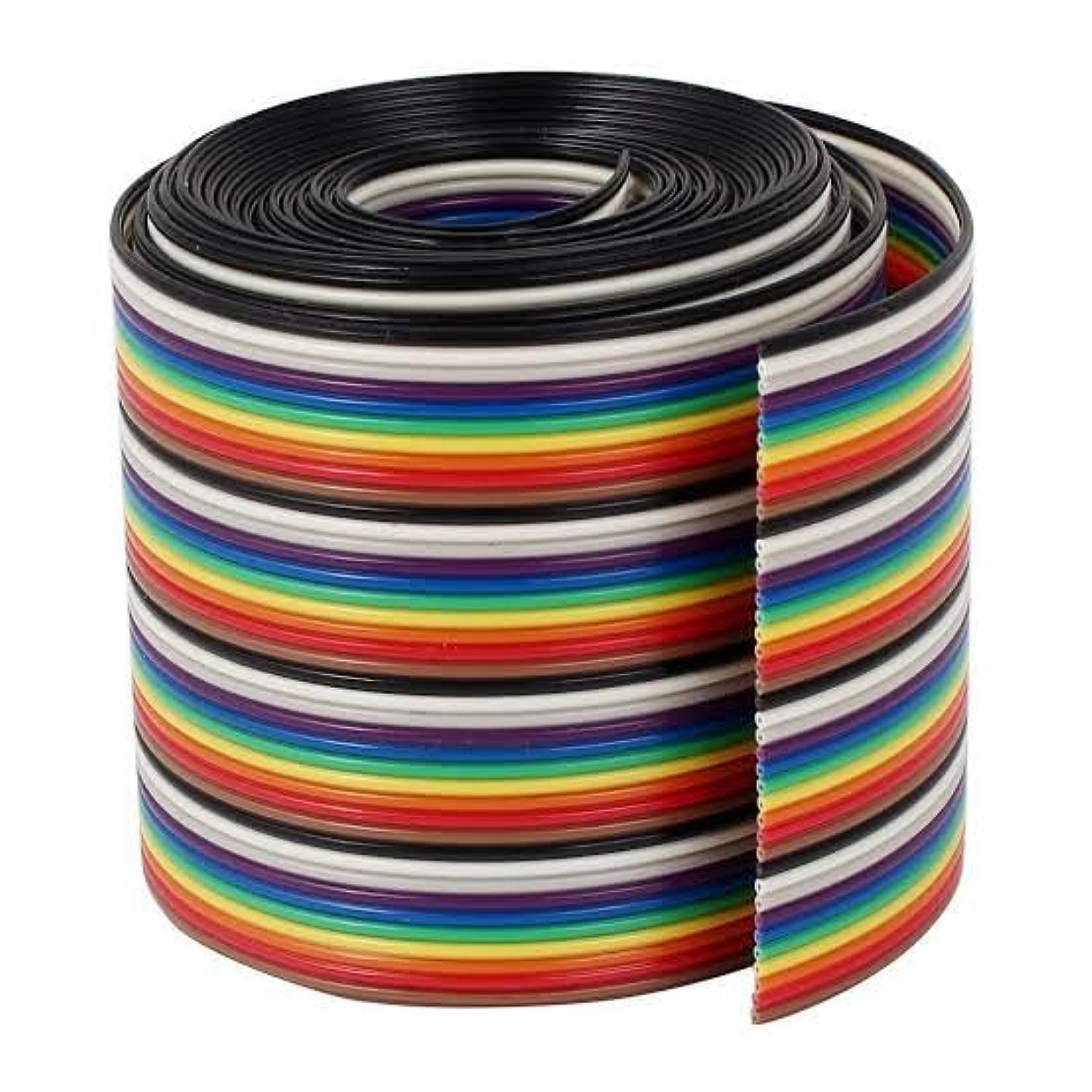 1741940251_multicolor201020pin20dupont20flat20ribbon20cable2028120meter29.jpg Multicolor 10 pin Dupont Flat Ribbon Cable (1 Meter) - Image 1