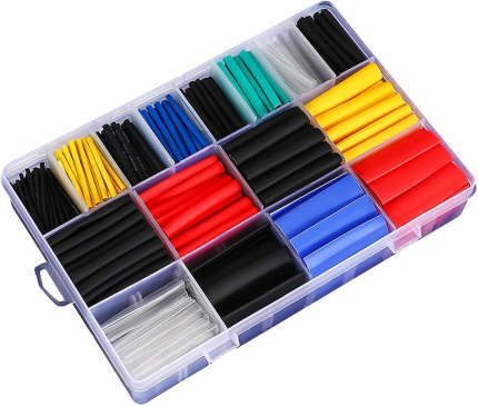 580PCS Heat Shrink Tubing Kit – 14 Sizes, Color-Coded for Electrical