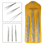 Stainless Steel Tweezers Set TS-9803 (3 PCS)