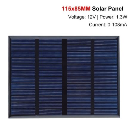 12V 1.3W Mini Solar Panel Polycrystalline DIY Charging Module