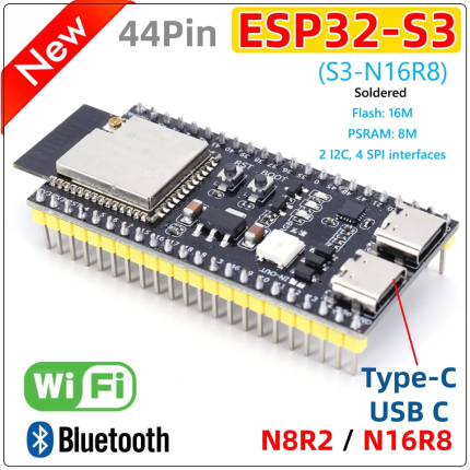 ESP32-S3-N16R8 Advanced Development Board with Integrated WiFi/Bluetooth