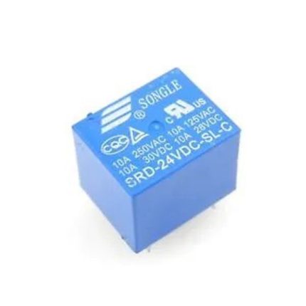 General Purpose Relay SPDT (1 Form C) 24VDC Coil 10A Through Hole 5 Pin