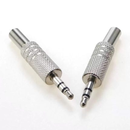 AUX Metal 3.5mm Male Jack Solder Wire Connector