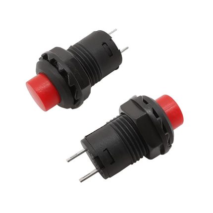 DS428 ON/OFF Push Button Switch Self-Lock 2Pin 12mm RED