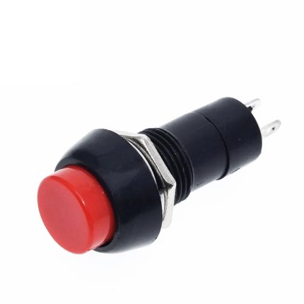 Red color  Plastic Push Button Switch On/Off Self-Lock 12mm 2pin