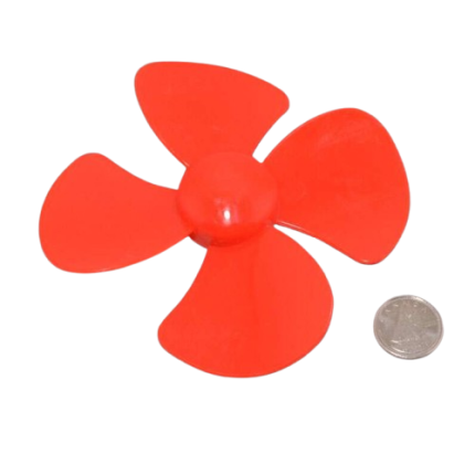 Plastic Propeller 4 Blades 100mm Red