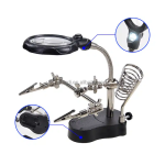 Magnifier With LED & Alligators Holders & Solder Iron Stand (TE-801)