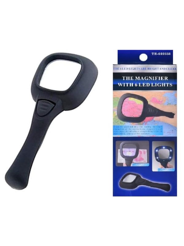 TH-600558-2H 4X Handheld Magnifier with 6 LED Light - Ekostra Electronics In Egypt اكوسترا الكترونيكس