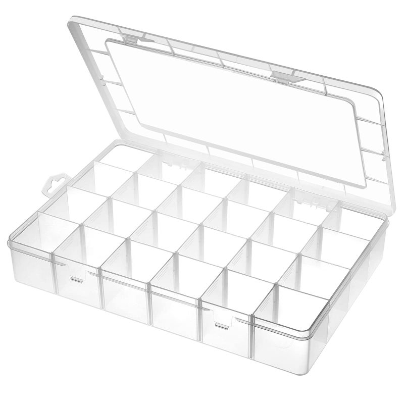 Clear Plastic Box (20 Grids) - Ekostra Electronics In Egypt اكوسترا الكترونيكس
