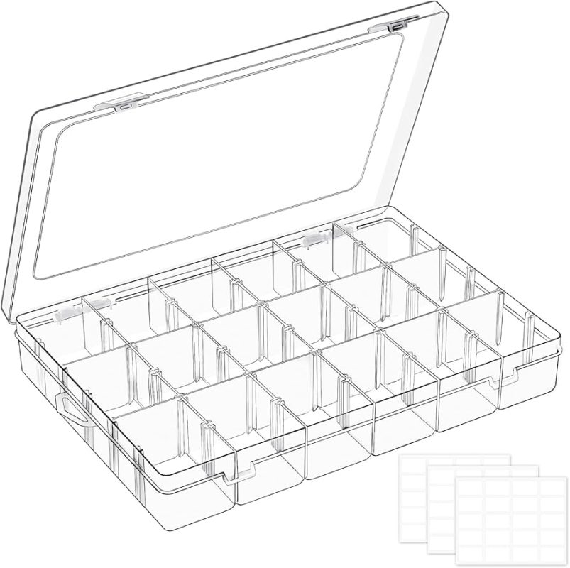 Clear Plastic Box (18 Grids) - Ekostra Electronics In Egypt اكوسترا الكترونيكس