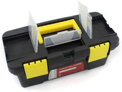 13 Inch Plastic Tool Box Removable Design Portable Suitcase Case Capacity Storage Box Organizer for Tools