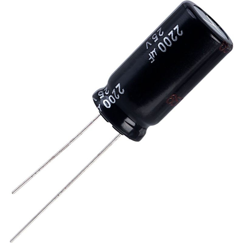 2200uF 25V Radial Electrolytic Capacitor - Ekostra Electronics In Egypt اكوسترا الكترونيكس