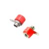 Female Banana Plug Short (4 mm) , Red Color - Ekostra Electronics In Egypt اكوسترا الكترونيكس