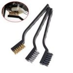 3-Piece Mini Wire Brush Set (Brass, Steel & Nylon)