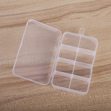 8-Grid Clear Plastic Storage Box & Component Organizer