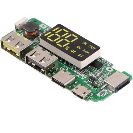 Charging Module Board Power Bank 5V 2.4A Dual USB Micro/Type-C USB With LED Display