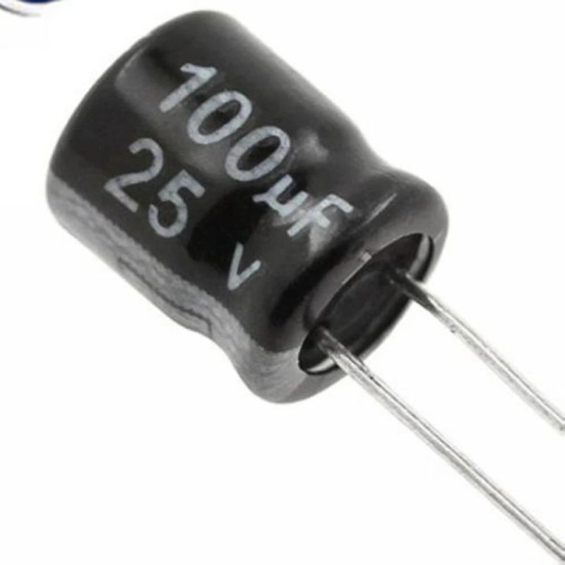 100uF 25V Radial Electrolytic Capacitor - Ekostra Electronics In Egypt اكوسترا الكترونيكس
