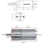 DC Gear Motor JGA25-370 (130RPM - 12V) - صورة 5 - Ekostra Electronics In Egypt اكوسترا الكترونيكس