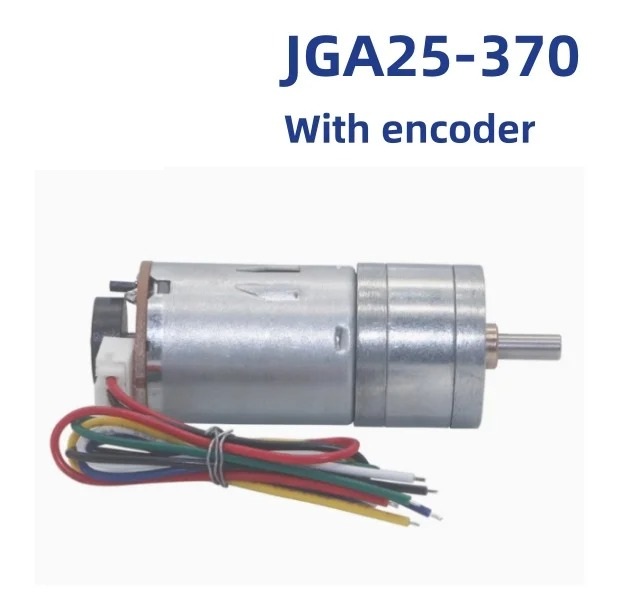 Dc Gear Motor With Magnetic Linear Encoder jGA25-370 (170RPM-6V) - Ekostra Electronics In Egypt اكوسترا الكترونيكس