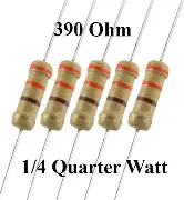 390 ohm 1/4 Watt (4pcs) - Ekostra Electronics In Egypt اكوسترا الكترونيكس