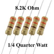 8.2k ohm 1/4 Watt (4pcs) - Ekostra Electronics In Egypt اكوسترا الكترونيكس